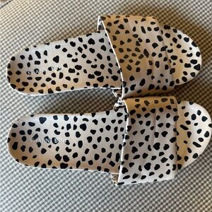 Animal Print Slide Sandals